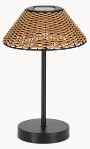 Solarna lampa stołowa LED o wyglądzie rattanu Kalyan