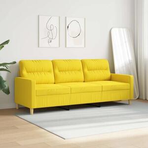 Sofa 3-osobowa, jasnoÅ¼Ã³Åta, 180 cm, tapicerowana tkaninÄ