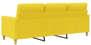 Sofa 3-osobowa, jasnoÅ¼Ã³Åta, 180 cm, tapicerowana tkaninÄ