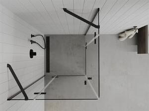 Mexen Roma Duo kabina prysznicowa uchylna 100 x 100 cm, transparent, czarna - 854-100-100-70-00-02
