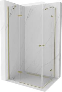 Mexen Roma Duo kabina prysznicowa uchylna 100 x 90 cm, transparent, złota - 854-100-090-50-00-02