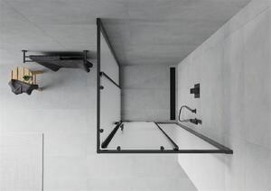 Mexen Rio kabina prysznicowa kwadratowa 90 x 90 cm, szron, czarna - 860-090-090-70-30
