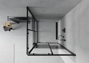 Mexen Rio kabina prysznicowa kwadratowa 90 x 90 cm, pasy, czarna - 860-090-090-70-20