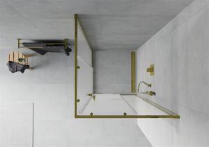 Mexen Rio kabina prysznicowa kwadratowa 80 x 80 cm, szron, złota - 860-080-080-50-30