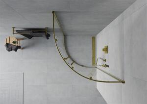 Mexen Rio kabina prysznicowa półokrągła 70 x 70 cm, transparent, złota - 863-070-070-50-00