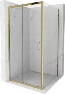 Mexen Apia kabina prysznicowa rozsuwana 90 x 90 cm, transparent, złota - 840-090-090-50-00