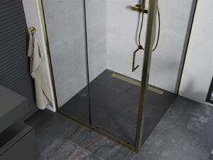 Mexen Apia kabina prysznicowa rozsuwana 100 x 100 cm, transparent, złota - 840-100-100-50-00