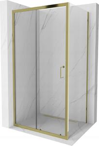 Mexen Apia kabina prysznicowa rozsuwana 120 x 80 cm, transparent, złota - 840-120-080-50-00