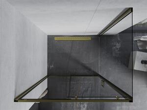 Mexen Apia kabina prysznicowa rozsuwana 120 x 80 cm, transparent, złota - 840-120-080-50-00