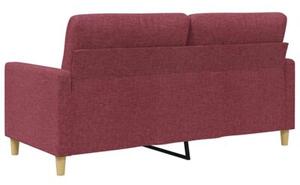 Sofa 2-osobowa, winna czerwieÅ, 140 cm, tapicerowana tkaninÄ