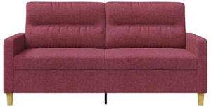 Sofa 2-osobowa, winna czerwieÅ, 140 cm, tapicerowana tkaninÄ