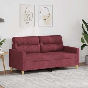 Sofa 2-osobowa, winna czerwieÅ, 140 cm, tapicerowana tkaninÄ
