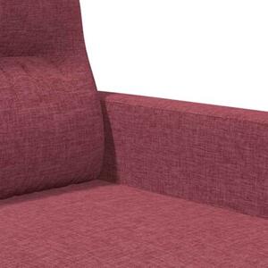Sofa 2-osobowa, winna czerwieÅ, 140 cm, tapicerowana tkaninÄ