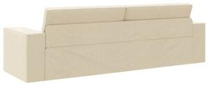Sofa bed kremowy 245 x 78 x 77 cm tkanina