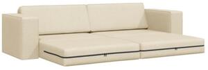 Sofa bed kremowy 245 x 78 x 77 cm tkanina