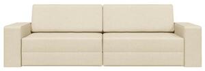 Sofa bed kremowy 245 x 78 x 77 cm tkanina