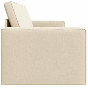 Sofa bed kremowy 245 x 78 x 77 cm tkanina
