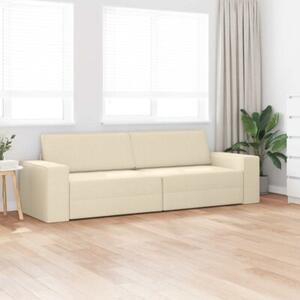 Sofa bed kremowy 245 x 78 x 77 cm tkanina