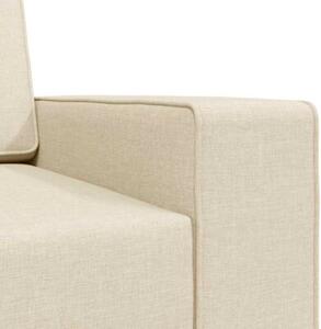 Sofa bed kremowy 245 x 78 x 77 cm tkanina