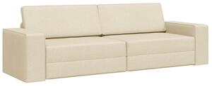Sofa bed kremowy 245 x 78 x 77 cm tkanina
