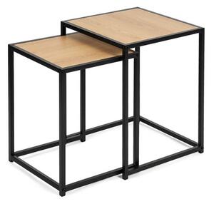 Stoliki w dekorze dębu zestaw 2 szt. 38x38 cm Noah – Bonami Essentials