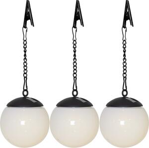Zestaw 3 wiszących solarnych lamp ogrodowych Star Trading Globus, ø 10 cm