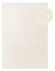 Kremowy wełniany dywan tkany ręcznie 140x200 cm Puristic Knots – Elle Decoration