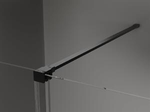 Mexen Velar ścianka prysznicowa rozsuwana Walk-in 130 x 200 cm, transparent 8 mm, czarna - 871-130-000-03-70