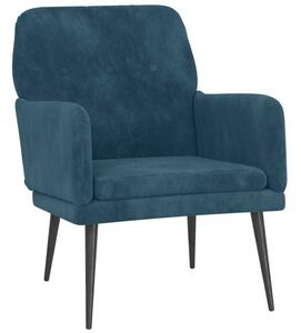 Fotel, niebieski, 62x79x79 cm, obity aksamitem