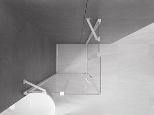 Mexen Velar Duo kabina prysznicowa rozsuwana 80 x 80 cm, transparent, biała - 871-080-080-02-20