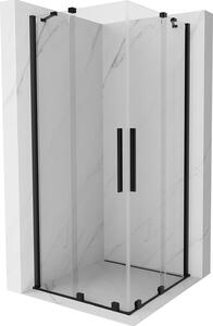 Mexen Velar Duo kabina prysznicowa rozsuwana 100 x 100 cm, transparent, czarna - 871-100-100-02-70