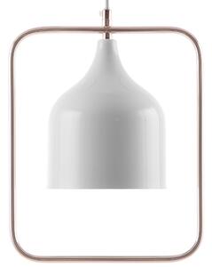 Nowoczesna lampa wisząca metalowa biała Mavone Beliani