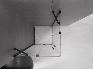 Mexen Velar Duo kabina prysznicowa rozsuwana 80 x 80 cm, transparent, czarna - 871-080-080-02-70