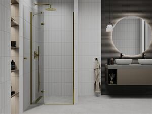 Mexen Roma drzwi prysznicowe uchylne 120 cm, transparent, złote - 854-120-000-50-00