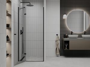 Mexen Roma drzwi prysznicowe uchylne 70 cm, transparent, czarne - 854-070-000-70-00