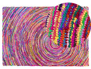 Dywan wielokolorowy 140 x 200 cm ręcznie pleciony abstrakcyjny wzór Malatya Beliani