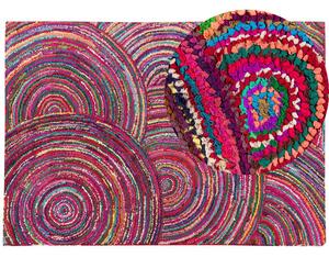 Nowoczesny dywan bawełniany wielokolorowy geometryczny 160 x 230 cm Kozan Beliani