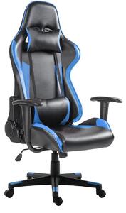 Krzesło gamingowe w kilku kolorach - pro-czarne-niebieskie