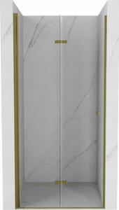 Mexen Lima drzwi prysznicowe składane 100 cm, transparent, złote - 856-100-000-50-00