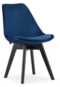 Krzesło ART132C welur niebieski #64 nogi czarne