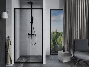 Mexen Apia drzwi prysznicowe rozsuwane 90 cm, transparent, czarne - 845-090-000-70-00