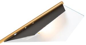 Designerska lampa podłogowa czarna ze złotem - Sinem Oswietlenie wewnetrzne