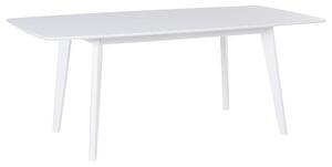 Minimalistyczny rozkładany stół do jadalni drewniany 150/195 cm biały Sanford Beliani