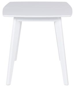 Minimalistyczny rozkładany stół do jadalni drewniany 120/160 cm biały Sanford Beliani