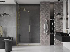 Mexen Velar drzwi prysznicowe rozsuwane 130 cm, transparent, złote szczotkowane - 871-130-000-01-55