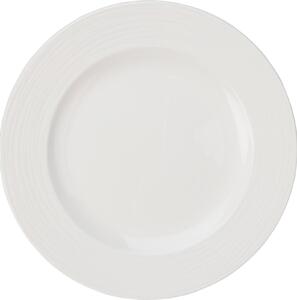 Talerz obiadowy płytki, porcelanowy, biały, Ø 27 cm