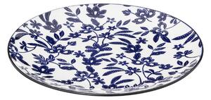 Talerz obiadowy we wzór kwiatowy MARIA, porcelanowy, Ø 27 cm