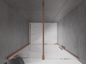 Mexen Velar drzwi prysznicowe rozsuwane 90 cm, transparent, miedź szczotkowana - 871-090-000-01-65
