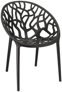 Czarne ażurowe krzesło nowoczesne - Moso