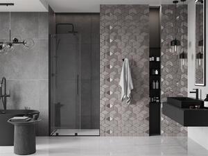 Mexen Velar drzwi prysznicowe rozsuwane 90 cm, transparent, czarne - 871-090-000-01-70